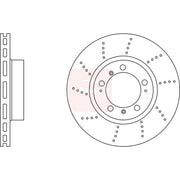 Apec 2 x Perforated/Vented Front Brake Discs DSK3059