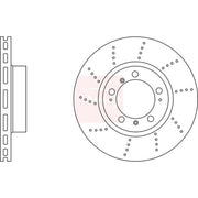 Apec 2 x Perforated/Vented Front Brake Discs DSK3059