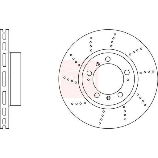 Apec 2 x Perforated/Vented Front Brake Discs DSK3059