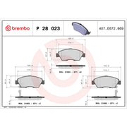 Brembo 4 x Front Brake Pad Set P28023
