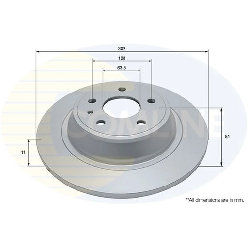 Comline 2 x Solid Rear Brake Discs ADC1274