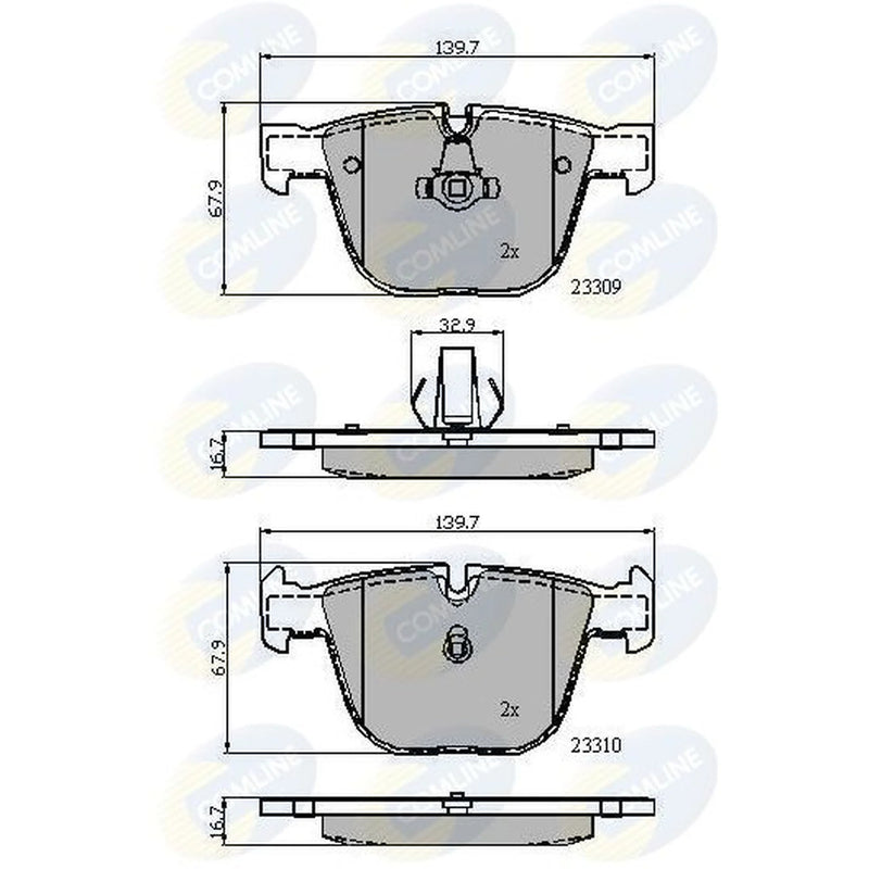 Comline 4 x Rear Brake Pad Set CBP01794