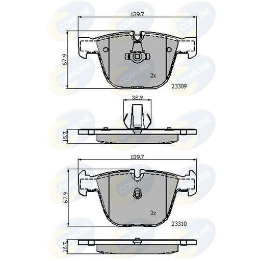Comline 4 x Rear Brake Pad Set CBP01794