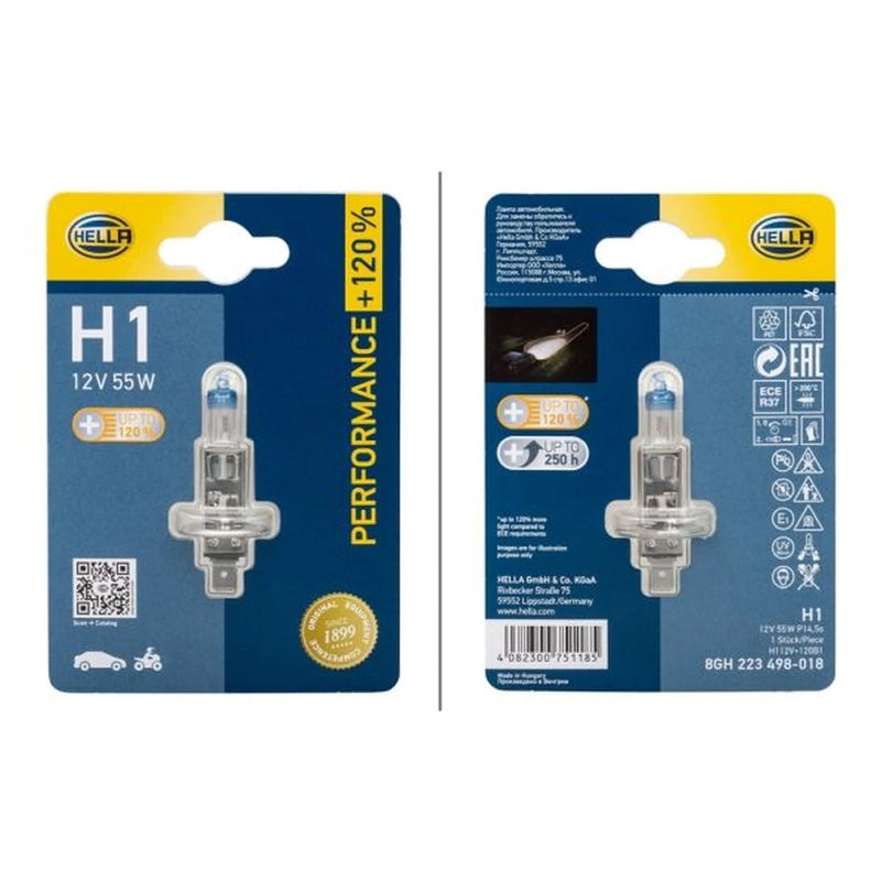 Hella Car Light Bulb H1 P14.5s 12V 55W 8GH 223 498-018