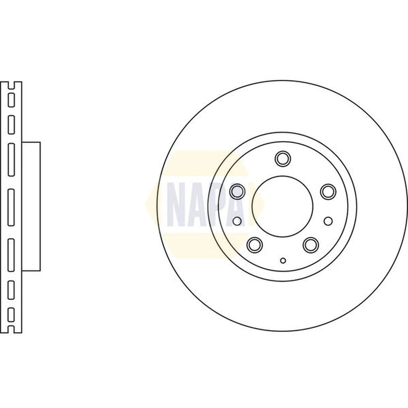 NAPA 2 x Vented Front Brake Discs NBD5595
