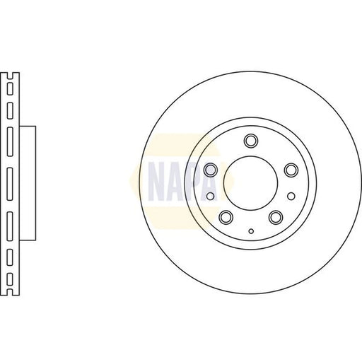 NAPA 2 x Vented Front Brake Discs NBD5595