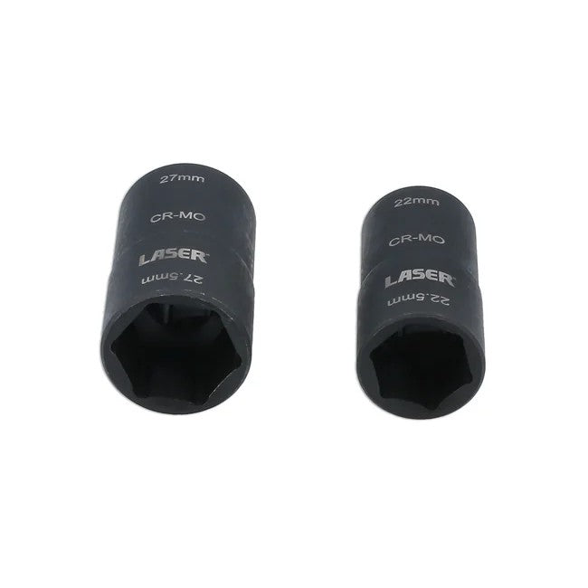 Laser Tools Double Ended Damaged Wheel Nut Socket Set 2pc - PL