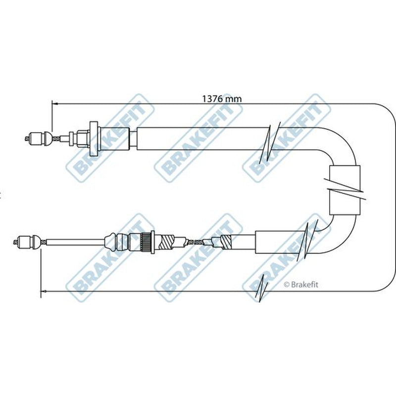 Apec Handbrake Cable Left Rear BBC3381