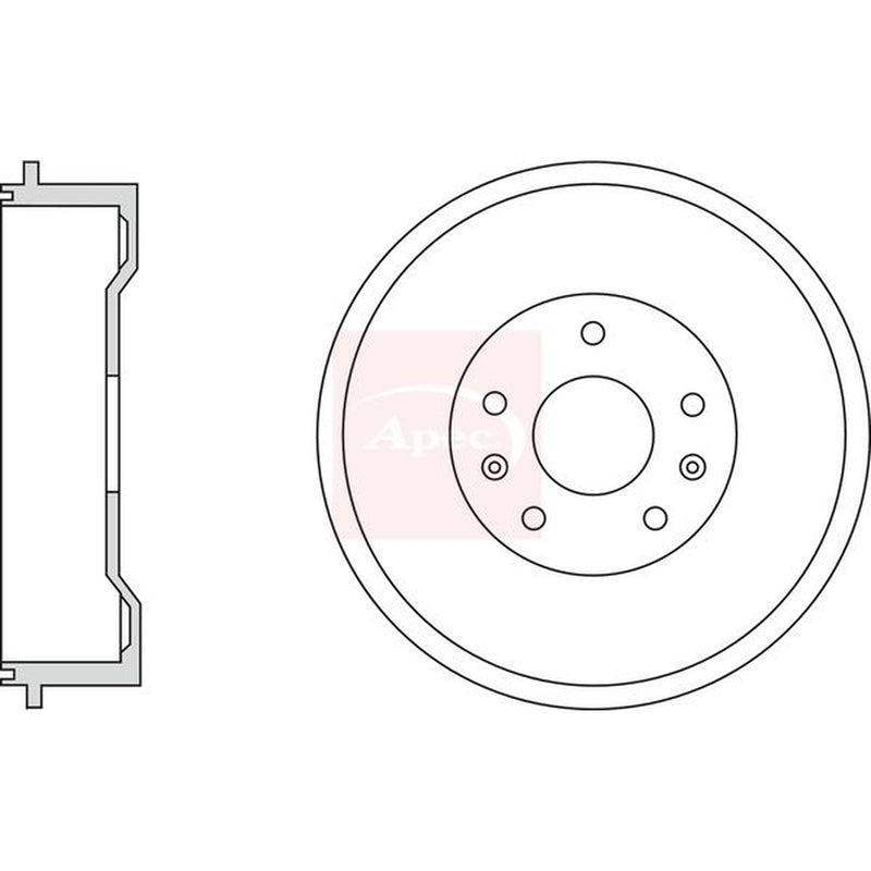 Apec Brake Drum Assembly Rear DRM9955