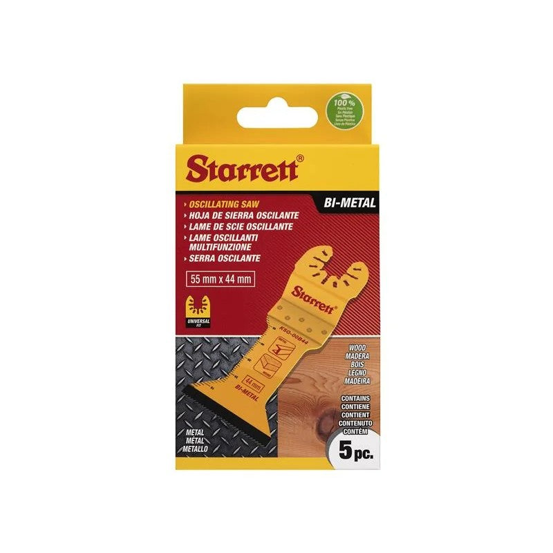 Starrett KSO-00B44-5 Flat-sided Bi-metal Oscillating Blade 55 x 44mm x 18 TPI
