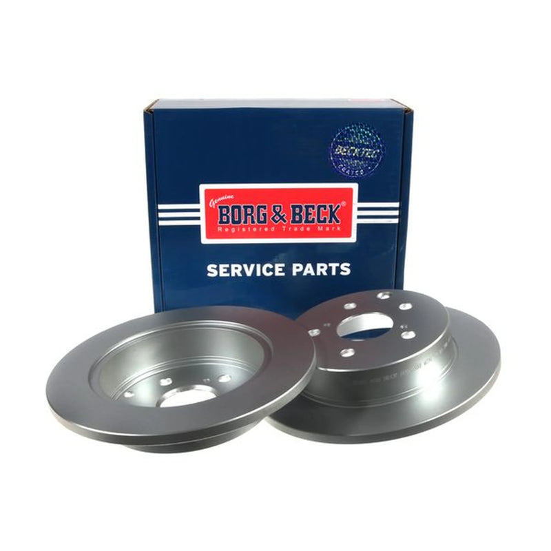 Borg & Beck 2 x Solid Rear Brake Discs BBD4603