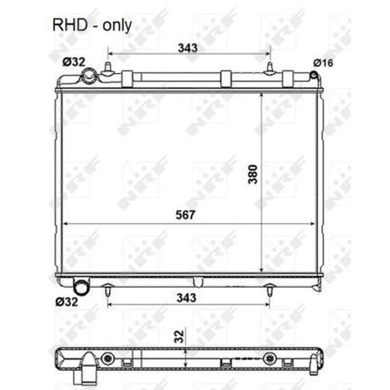NRF Engine Radiator Right 53973