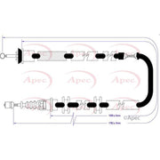 Apec Handbrake Cable Left Rear CAB1272