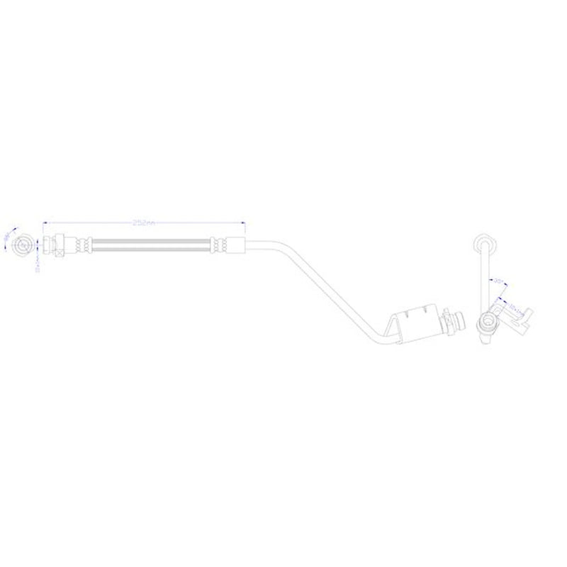 Juratek Brake Hydraulic Hose Line Rear JBH1551L