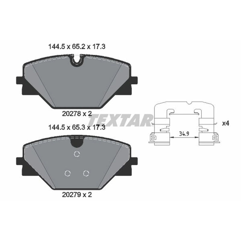 Textar Rear Brake Pad Set 2027801