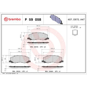 Brembo 4 x Front Brake Pad Set P59058