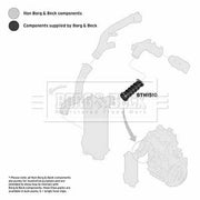 Borg & Beck Intercooler Turbo Charge Air Hose BTH1510