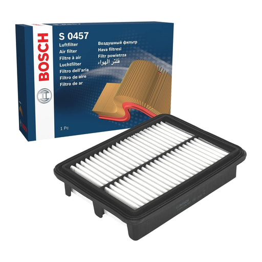 Genuine Bosch Car Air Filter S0457 Fits Mazda 2 2 Vvt - 1.5 - 14- F026400457 Bosch  - Town Parts