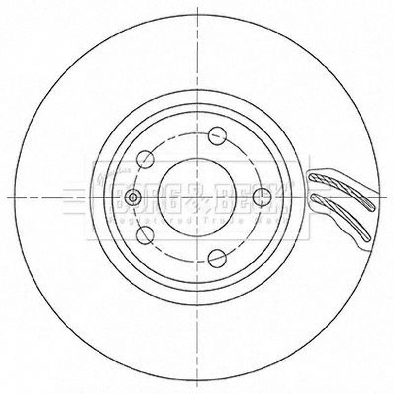 Borg & Beck 2 x Vented Front Brake Discs BBD6163S