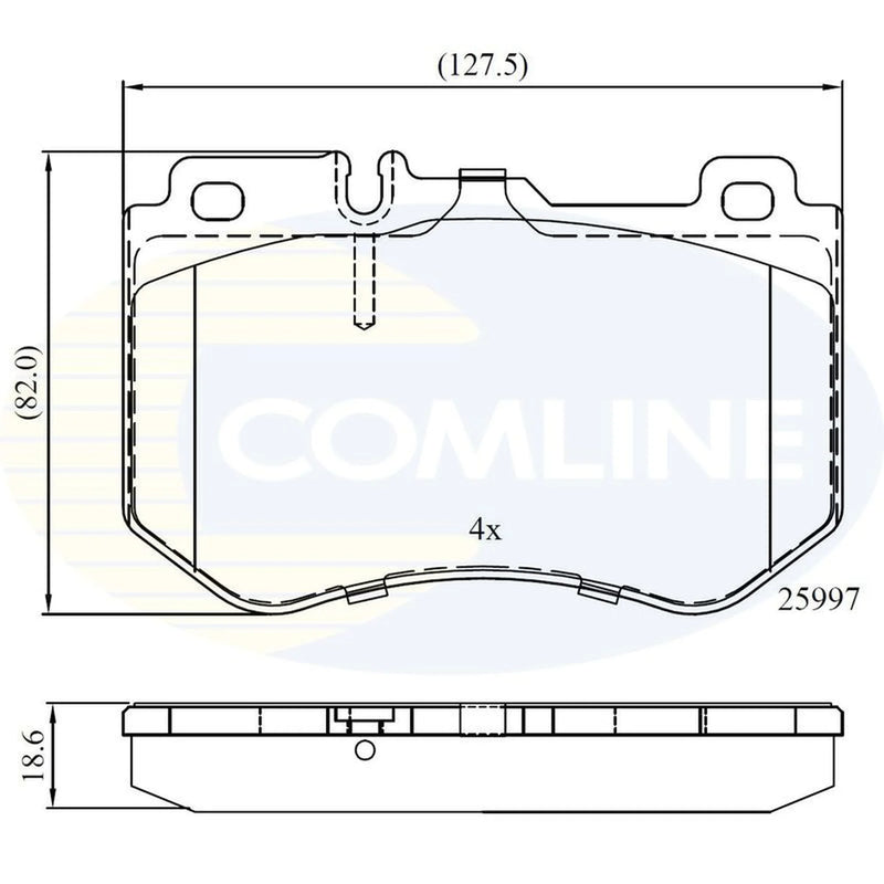 Comline 4 x Front Brake Pad Set CBP02347