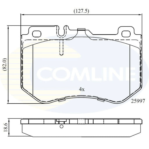Comline 4 x Front Brake Pad Set CBP02347