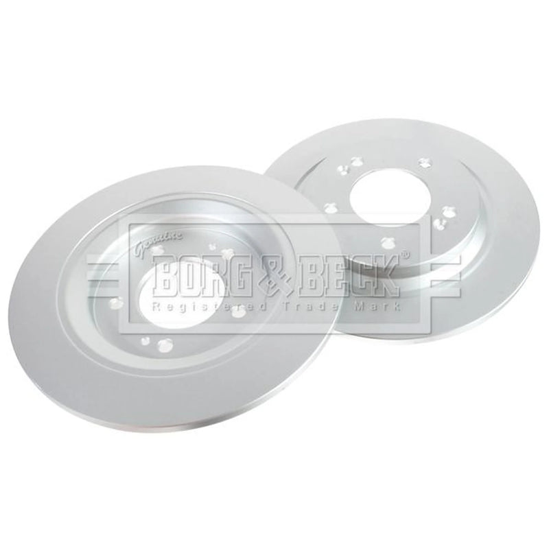 Borg & Beck 2 x Solid Rear Brake Discs BBD6346