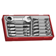 Teng Tools Stubby Ratcheting Combination Spanner Set 10 Pieces