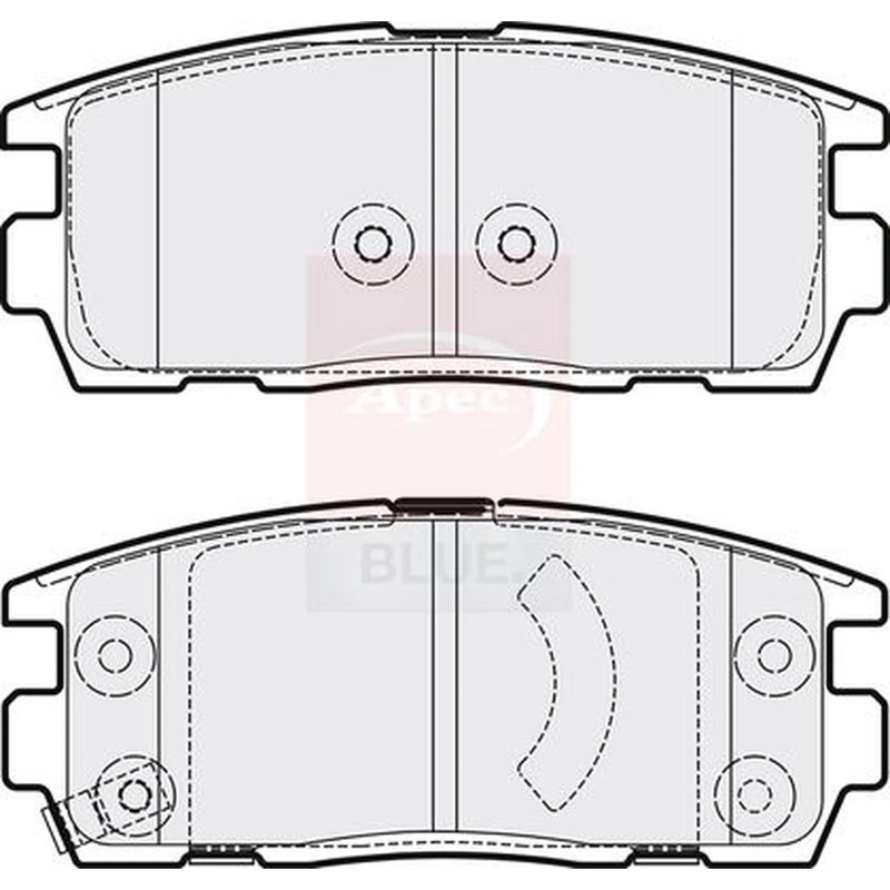 Apec Rear Brake Pad Set PD3225