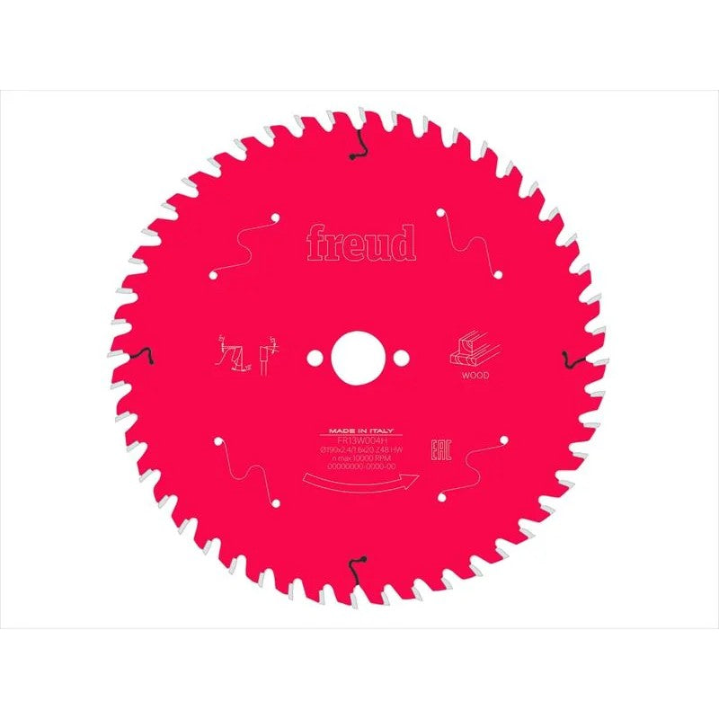 Freud Wood Circular Saw Blade 190 x 20 x 2.4/1.6mm x 48T - F03FS09715