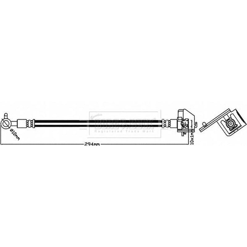 Borg & Beck Brake Hydraulic Hose Line Rear Left BBH8184