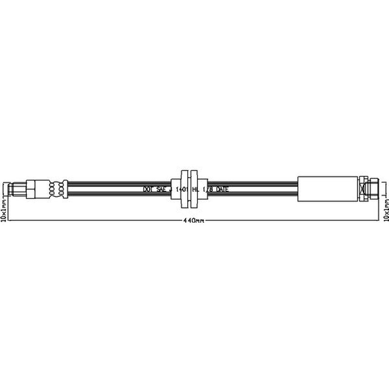 Abtex Brake Hydraulic Hose Line Rear ABH1201