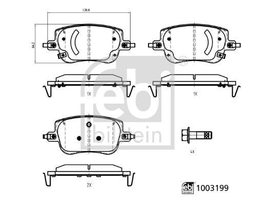Febi Front Brake Pad Set