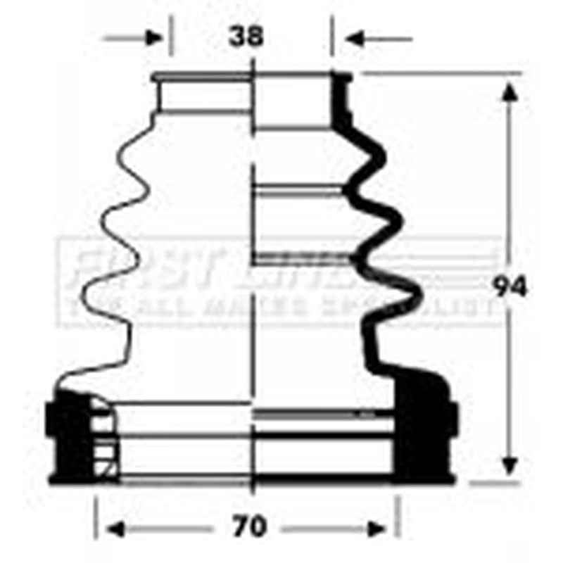 First Line Drive Shaft Bellow Kit Front Left FCB2807
