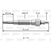 Valeo Diesel Engine Glow Plug 345126