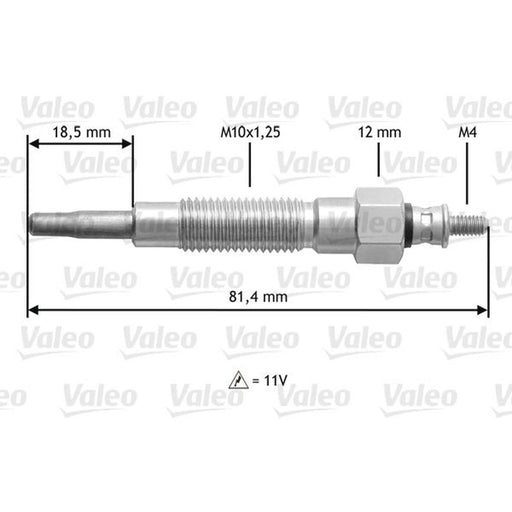 Valeo Diesel Engine Glow Plug 345126