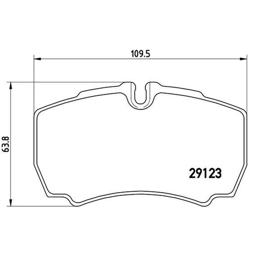 Brembo 4 x Rear Brake Pad Set PA6023