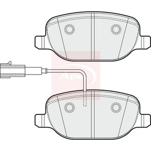 Apec Rear Brake Pad Set PAD2039