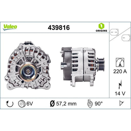 Valeo Car Alternator 12V 439816