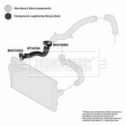 Borg & Beck Intercooler Turbo Charge Air Hose BTH1261