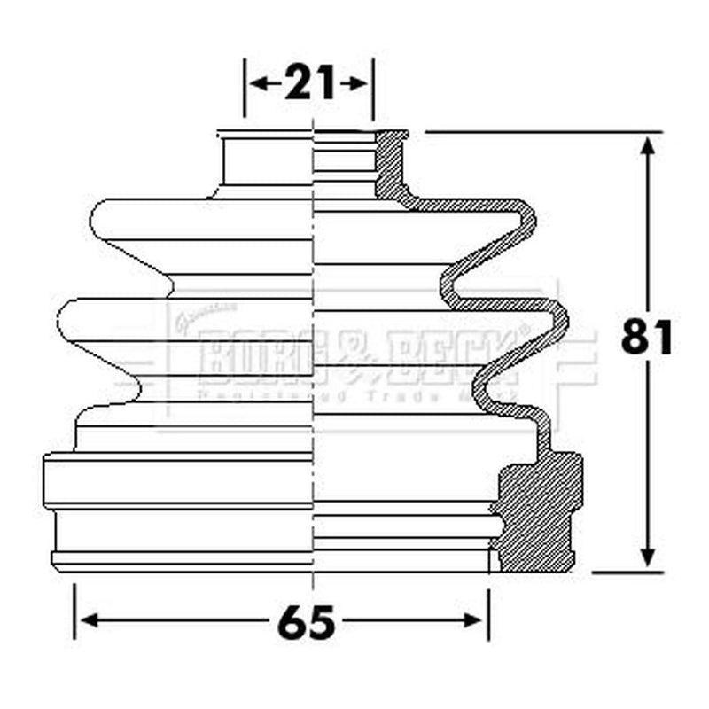 Borg & Beck Drive Shaft Bellow Kit Front Left BCB6299