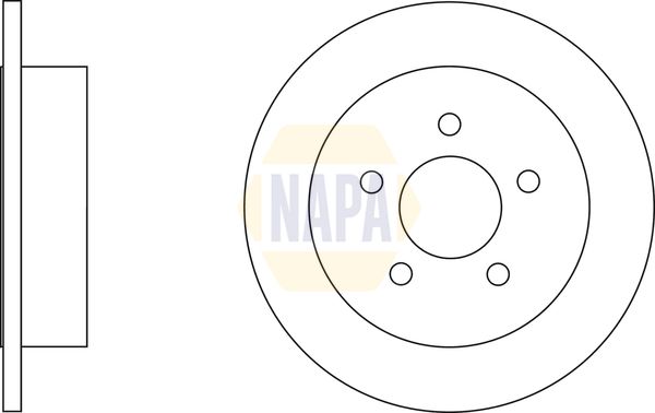 NAPA Brake Disc Set Solid