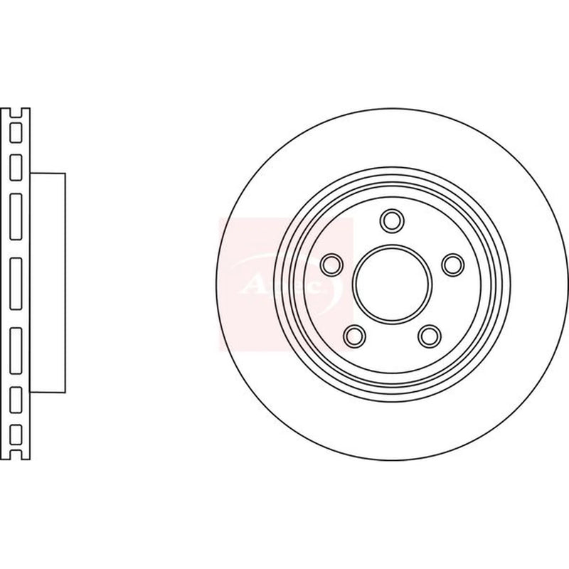 Apec 2 x Vented Rear Brake Discs DSK2875