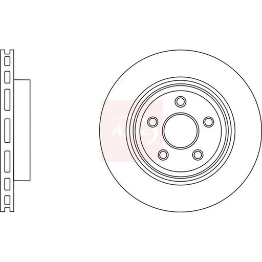 Apec 2 x Vented Rear Brake Discs DSK2875