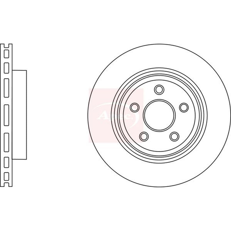 Apec 2 x Vented Rear Brake Discs DSK2875