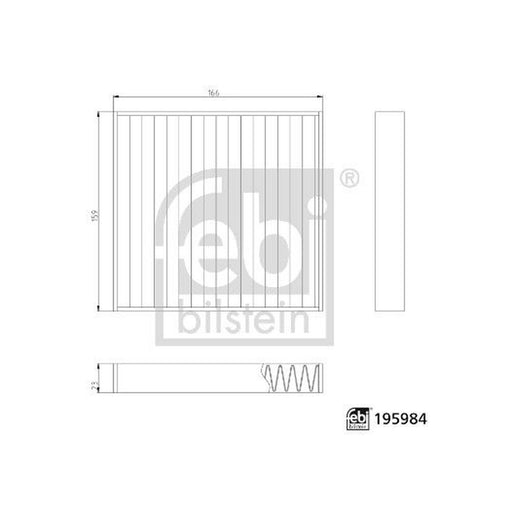 Febi Cabin Air Filter (Pollen Filter) 195984