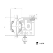 Febi Guide Strut Repair Kit 95mm OD Thick Rear 199626