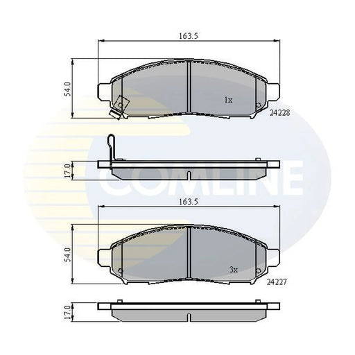 Comline 4 x Front Brake Pad Set CBP31520