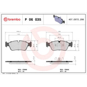 Brembo 4 x Front Brake Pad Set P06035
