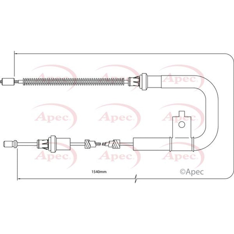 Apec Handbrake Cable Left Rear CAB1311