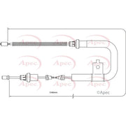 Apec Handbrake Cable Left Rear CAB1311